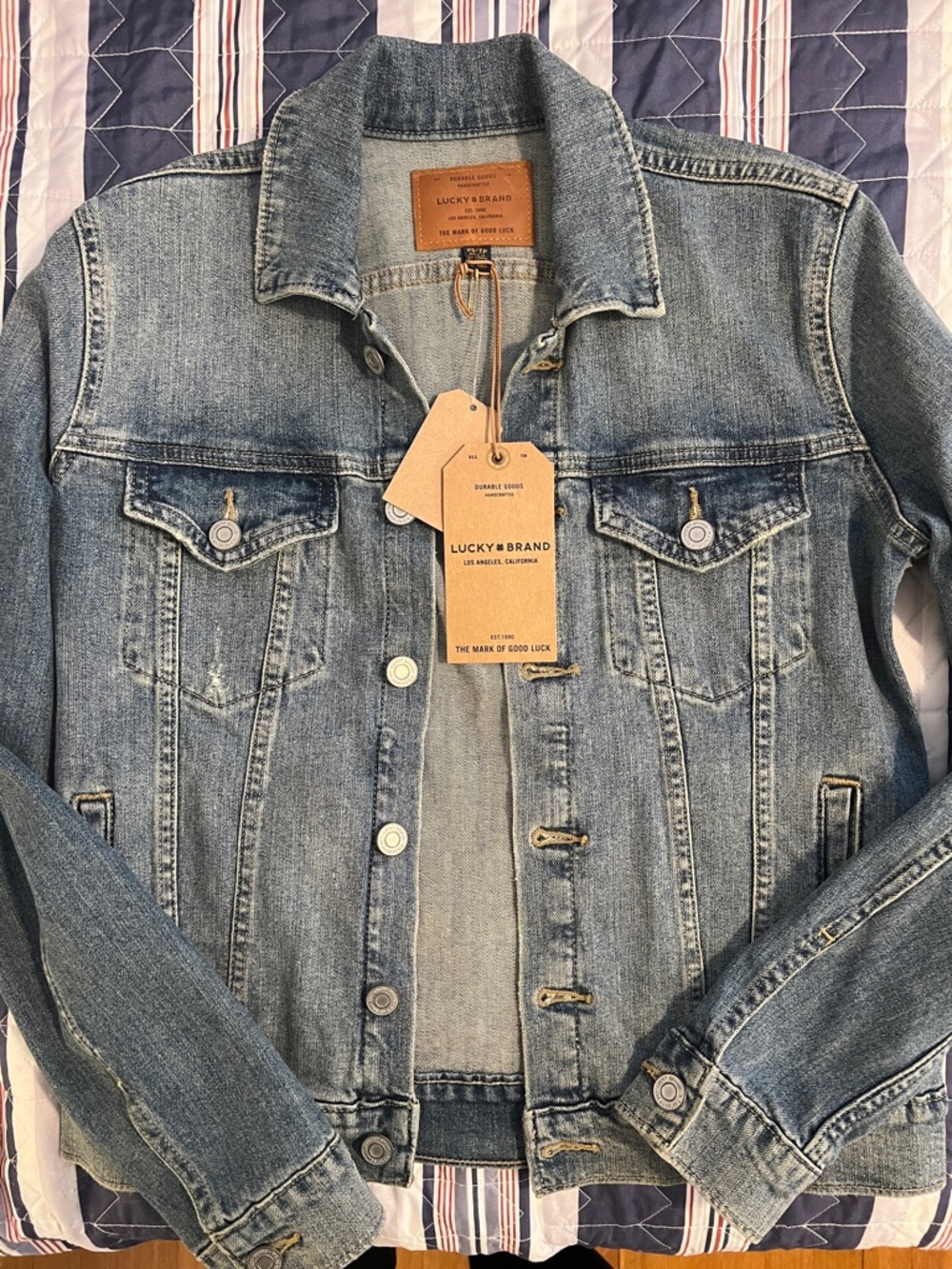 Lucky Brand Washed Blue Denim Jacket